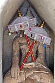 Antique Buddha image, Kakku Buddhist Ruins. Shan State in Myanmar (Burma). 